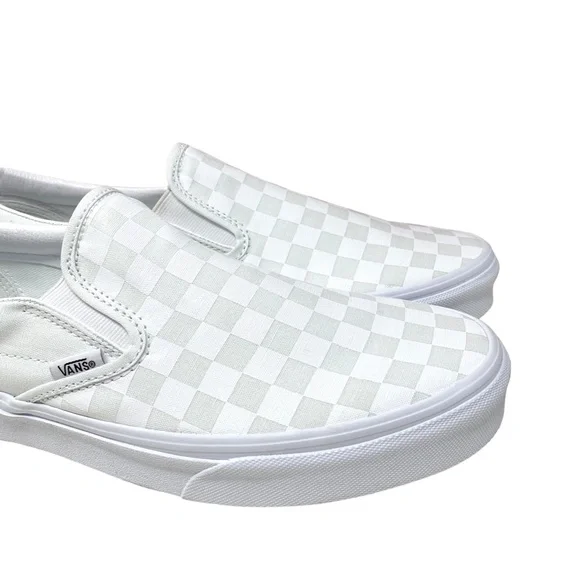 VANS Classic Slip-On Checkerboard True Women White Canvas Shoes Size VN000EYEX1L - Picture 8 of 11